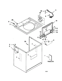 Top And Cabinet parts for Kenmore Washer 110.20954993 (11020954993, 110 20954993) from AppliancePartsPros.com