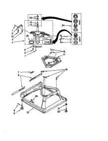 Machine Base parts for Kenmore Washer 110.20956990 (11020956990, 110 20956990) from AppliancePartsPros.com