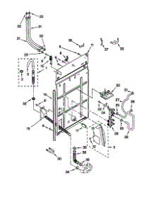 Rear Panel parts for Kenmore Washer 110.20957990 (11020957990, 110 20957990) from AppliancePartsPros.com