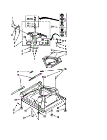 Machine Base parts for Kenmore Washer 110.20972990 (11020972990, 110 20972990) from AppliancePartsPros.com