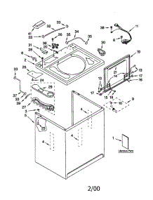 Top And Cabinet parts for Kenmore Washer 110.20972992 (11020972992, 110 20972992) from AppliancePartsPros.com