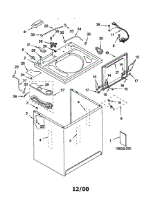 Top And Cabinet parts for Kenmore Washer 110.20972993 (11020972993, 110 20972993) from AppliancePartsPros.com