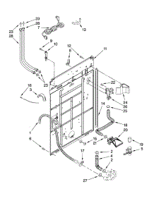 Rear Panel Parts parts for Kenmore Washer 110.29737800 (11029737800, 110 29737800) from AppliancePartsPros.com