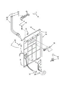 Rear Panel Parts parts for Kenmore Washer 110.29737801 (11029737801, 110 29737801) from AppliancePartsPros.com
