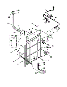 Rear Panel parts for Kenmore Washer 110.29802890 (11029802890, 110 29802890) from AppliancePartsPros.com