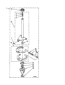 Brake And Drive Tube parts for Kenmore Washer 110.29812890 (11029812890, 110 29812890) from AppliancePartsPros.com