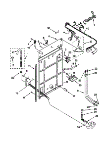 Rear Panel parts for Kenmore Washer 110.29812890 (11029812890, 110 29812890) from AppliancePartsPros.com