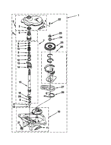 Gearcase parts for Kenmore Washer 110.29812890 (11029812890, 110 29812890) from AppliancePartsPros.com