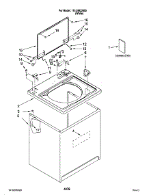 Top And Cabinet Parts parts for Kenmore Washer 110.29822800 (11029822800, 110 29822800) from AppliancePartsPros.com