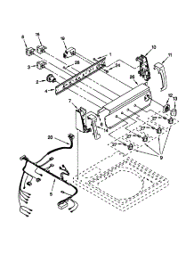 Control Panel parts for Kenmore Washer 110.29842990 (11029842990, 110 29842990) from AppliancePartsPros.com