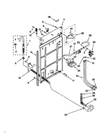 Rear Panel parts for Kenmore Washer 110.29892990 (11029892990, 110 29892990) from AppliancePartsPros.com