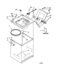 Top And Cabinet parts for Kenmore Washer 110.29962890 (11029962890, 110 29962890) from AppliancePartsPros.com