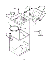 Top And Cabinet parts for Kenmore Washer 110.29962891 (11029962891, 110 29962891) from AppliancePartsPros.com