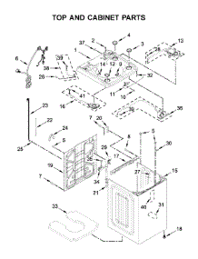 Top And Cabinet Parts parts for Kenmore Washer 110.31632612 (11031632612, 110 31632612) from AppliancePartsPros.com