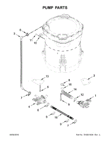 Pump Parts parts for Kenmore Washer 110.31633611 (11031633611, 110 31633611) from AppliancePartsPros.com