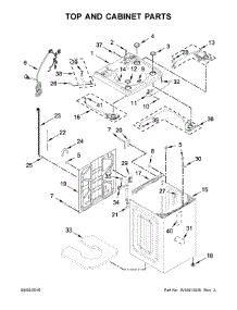 Top And Cabinet Parts parts for Kenmore Washer 110.31633611 (11031633611, 110 31633611) from AppliancePartsPros.com