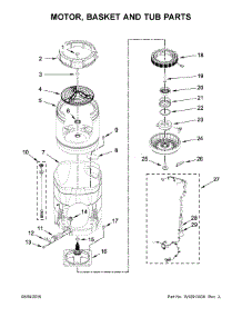 Motor, Basket And Tub Parts parts for Kenmore Washer 110.31633611 (11031633611, 110 31633611) from AppliancePartsPros.com