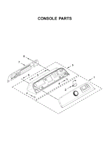 Console Parts parts for Kenmore Washer 110.31652020 (11031652020, 110 31652020) from AppliancePartsPros.com