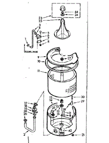 Tub And Basket Assembly parts for Kenmore Washer 110.3733107 (1103733107, 110 3733107) from AppliancePartsPros.com