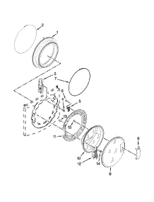 Door Parts parts for Kenmore Washer 110.41932510 (11041932510, 110 41932510) from AppliancePartsPros.com