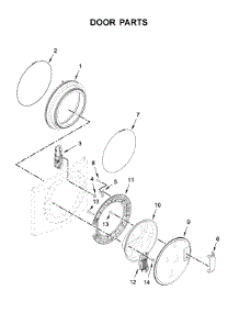 Door Parts parts for Kenmore Washer 110.41952710 (11041952710, 110 41952710) from AppliancePartsPros.com