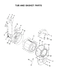 Tub And Basket Parts parts for Kenmore Washer 110.41952710 (11041952710, 110 41952710) from AppliancePartsPros.com