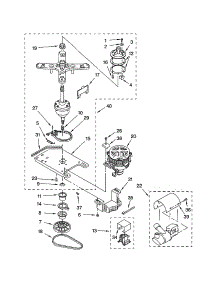 Transmission, Motor And Pump parts for Kenmore Washer 110.42182200 (11042182200, 110 42182200) from AppliancePartsPros.com