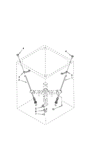 Suspension parts for Kenmore Washer 110.42182201 (11042182201, 110 42182201) from AppliancePartsPros.com