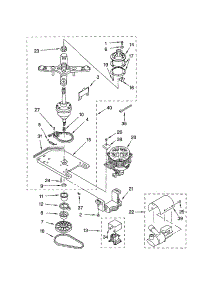 Transmission, Motor And Pump parts for Kenmore Washer 110.42722200 (11042722200, 110 42722200) from AppliancePartsPros.com