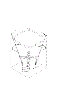 Suspension parts for Kenmore Washer 110.42722201 (11042722201, 110 42722201) from AppliancePartsPros.com