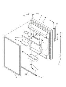 Refrigerator Door Parts parts for Kenmore Refrigerator 106.67382801 (10667382801, 106 67382801) from AppliancePartsPros.com