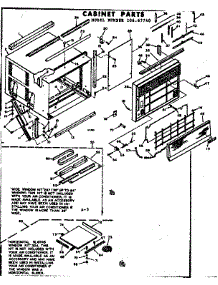 Cabinet Parts parts for Kenmore Heat Pump System 106.67740 (10667740, 106 67740) from AppliancePartsPros.com