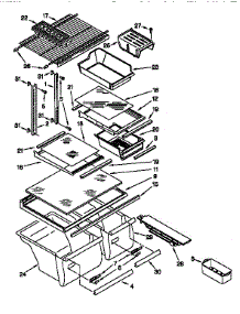 Shelf parts for Kenmore Refrigerator 106.67868790 (10667868790, 106 67868790) from AppliancePartsPros.com