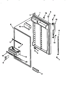 Refrigerator Door parts for Kenmore Refrigerator 106.67868790 (10667868790, 106 67868790) from AppliancePartsPros.com