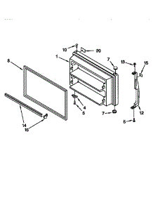 Freezer Door parts for Kenmore Refrigerator 106.67868791 (10667868791, 106 67868791) from AppliancePartsPros.com