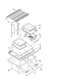 Shelf Parts parts for Kenmore Refrigerator 106.67979802 (10667979802, 106 67979802) from AppliancePartsPros.com