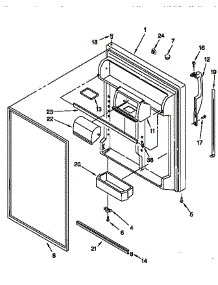 Refrigerator Door parts for Kenmore Refrigerator 106.67992791 (10667992791, 106 67992791) from AppliancePartsPros.com