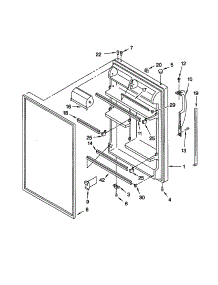 Refrigerator Door parts for Kenmore Refrigerator 106.68852990 (10668852990, 106 68852990) from AppliancePartsPros.com