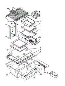 Shelf parts for Kenmore Refrigerator 106.68867891 (10668867891, 106 68867891) from AppliancePartsPros.com
