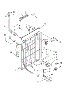 Rear Panel Parts parts for Kenmore Washer 110.26882501 (11026882501, 110 26882501) from AppliancePartsPros.com