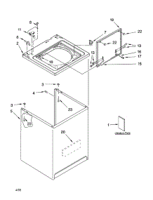 Top And Cabinet Parts parts for Kenmore Washer 110.26884500 (11026884500, 110 26884500) from AppliancePartsPros.com