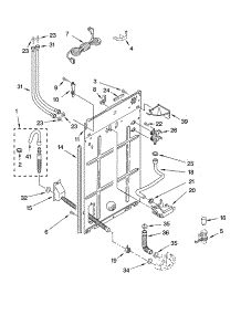 Rear Panel Parts parts for Kenmore Washer 110.26884500 (11026884500, 110 26884500) from AppliancePartsPros.com