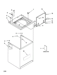 Top And Cabinet Parts parts for Kenmore Washer 110.26884503 (11026884503, 110 26884503) from AppliancePartsPros.com
