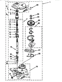 Gearcase parts for Kenmore Washer 110.26892690 (11026892690, 110 26892690) from AppliancePartsPros.com