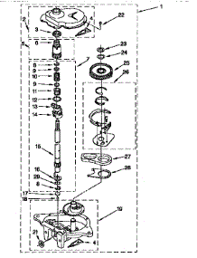 Gearcase parts for Kenmore Washer 110.26901690 (11026901690, 110 26901690) from AppliancePartsPros.com
