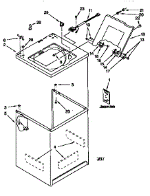 Top And Cabinet parts for Kenmore Washer 110.26904691 (11026904691, 110 26904691) from AppliancePartsPros.com