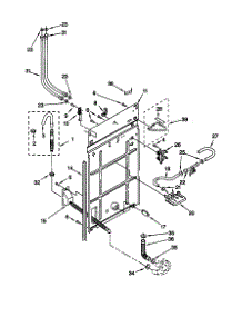 Rear Panel parts for Kenmore Washer 110.26904692 (11026904692, 110 26904692) from AppliancePartsPros.com