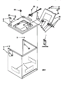 Top And Cabinet parts for Kenmore Washer 110.26912691 (11026912691, 110 26912691) from AppliancePartsPros.com