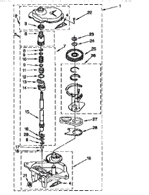 Gearcase parts for Kenmore Washer 110.26914690 (11026914690, 110 26914690) from AppliancePartsPros.com