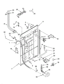 Rear Panel Parts parts for Kenmore Washer 110.26924501 (11026924501, 110 26924501) from AppliancePartsPros.com